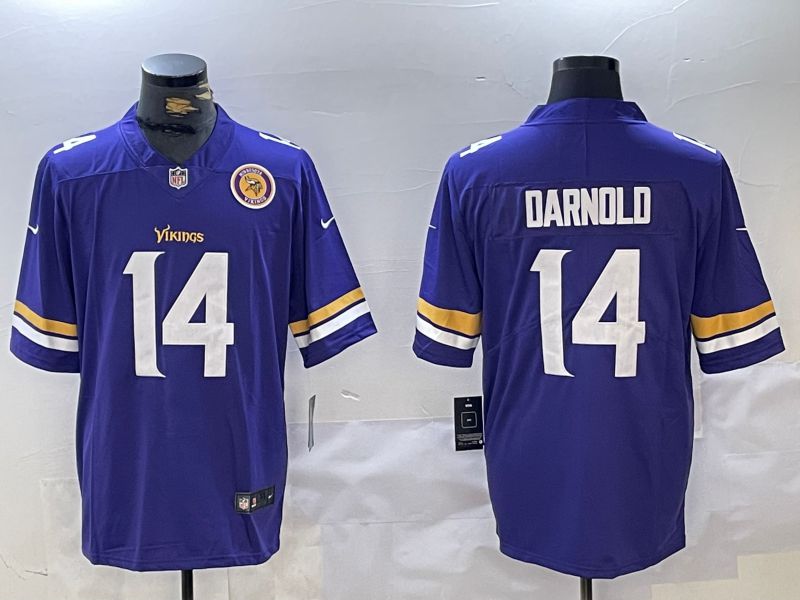 Men Minnesota Vikings #14 Darndld Purple Second generation 2024 Nike Limited NFL Jersey style 1